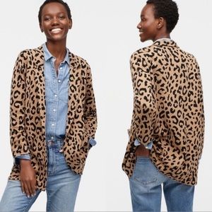 J. Crew Sophie Open-front Sweater-Blazer in Leopard XL NWOT